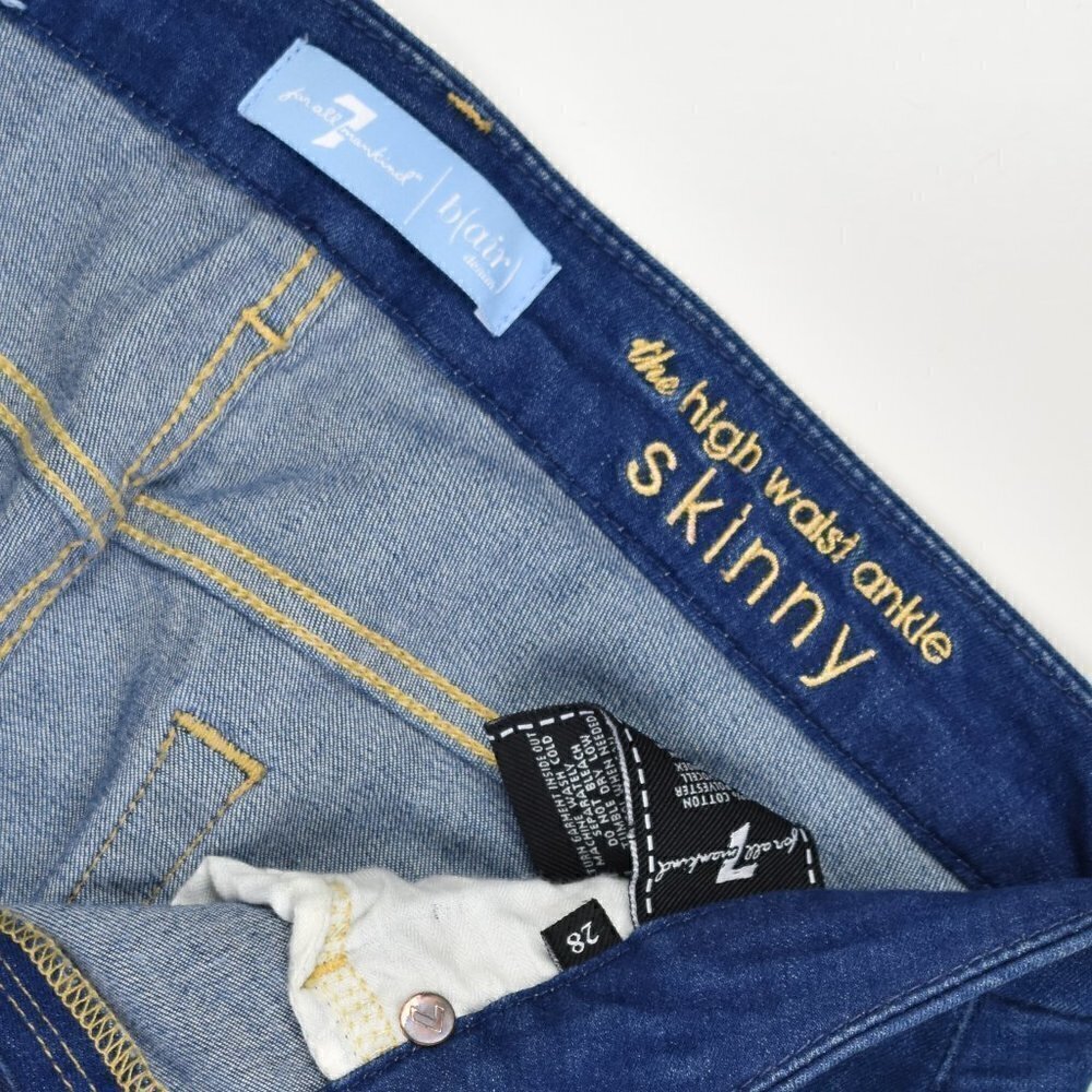 7 For All Mankind b(air) High Waist Ankle Skinny Jeans 28 - Picture 7 of 7